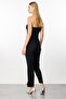 Modailgi Side Pockets Asymmetrical Leg and Buttoned Trousers - 7572 Black - 4