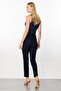 Modailgi Five Pocket Narrow Leg Trousers Navy Blue - 7