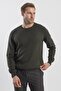 Khaki Slim Fit Crew Neck Knitwear Sweater - 2