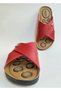 Red Crossband Anatomical Sole Women's Home Guest and Street Slippers - 3