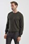Khaki Slim Fit Crew Neck Knitwear Sweater - 3