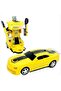 Robota Dönüşen Pilli Araba Transformers Bumble Bee Işıklı Müzikli Yerde Gezen Oyuncak - 2