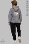 Unisex Hoodie Long Sleeve Bubu Dudu Bicycle Printed Hooded Sweatshirt Oversize Cotton - 3