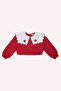 Baby Girl Wide Collar Red Dress - 4