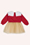 Baby Girl Wide Collar Red Dress - 2