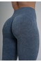 Seamless Push-Up Gather Tie-Dye Pattern Sports Leggings - 4