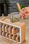 12-Piece Spice Rack Set with Stand and Self-Adhesive Lid and Spoon - Spice Rack with Handle(--Beige--) - 2