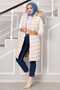 Hooded Puffer Vest Ecru - 3