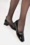 Black Patent Leather Women's Classic Heeled Shoes 19782 - 3