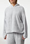 Gri Kapüşonlu ve Nakışlı Wellsoft Kışlık Örme Pijama Takımı THMAW25PT00143 - 5