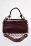 Bordo Dokulu Çapraz Askılı Kadın Mini Boy City Çanta TWOAW25OC00001 - 6