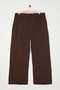Kahverengi Yüksek Bel Geniş Paça %100 Pamuk Non-Stretch Büyük Beden Wide Leg Jeans TBBAW25CJ00001 - 8