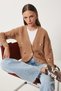Women's Biscuit Flower Embroidered Buttoned Knitwear Cardigan KG00005