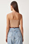 Women's Mink Rope Strap Knitted Bustier Lİ00001 - 5