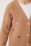Women's Biscuit Flower Embroidered Buttoned Knitwear Cardigan KG00005 - 6