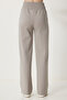 Women's Light Gray Basic Knitted Sweatpants with Pockets Xr00018 - 6