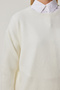 Women's Ecru Oversize Knitwear Sweater PN00054 - 3