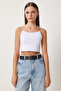 Women's White Rope Strap Knitted Bustier LI00001 - 3