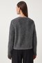 Women's Anthracite Boucle Knitwear Jacket Cardigan YY00117 - 4