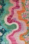 Paris Collection Multicolored Wavy Details and Floral Patterned Creative Modern Decorative Carpet 118 - 3