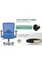 Sleekline Blue Mesh Office Chair - Ergonomic, Adjustable, Swivel, Medium Back - 4
