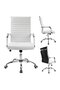 Luxurious White PU Leather Office Chair – Extra Comfort, Adjustable, 280lbs Capacity - 7