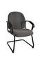 Ergonomic Fabric Visitor Chair – Stylish, Comfortable Office Seating (Grey)