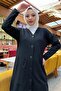 Buttoned V-Neck Plain Basic Tracksuit Sports Double Suit - 03051.003 - Black - 6
