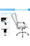 Luxurious White PU Leather Office Chair – Extra Comfort, Adjustable, 280lbs Capacity - 5