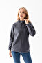Women's Smoked Zipper Pocket Stand Collar Fleece Jacket