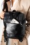 Genuine Leather Special Design Bohemian Style Women's Black Backpack (Vintege Women's Backpack) - 5