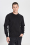 Regular Fit Normal Cut Crew Neck Black Knitwear Sweater - 2