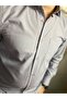 Dacron Pocket Classic Wide Cut Long Sleeve Tie Collar Shirt - 2