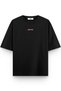 Angel Back Printed Half Oversized Black T-Shirt 1215 - 2
