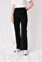 Women's Black Striped Trousers - 2