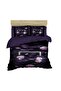 Purple Leaves 3-D Digital Duvet Cover Set