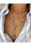 Design Sequin Detailed Steel Necklace - 2