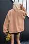 Plush Double Pocket Zippered Coat - 4