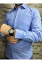 Dacron Pocket Classic Wide Cut Long Sleeve Tie Collar Shirt