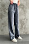 Anthracite Waist Elastic Wide Leg Pocket Trousers - 6