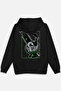Bong Astronaut Back Printed Oversize Hooded Sweatshirt Black Hoodie H1198