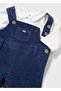 Baby Velvet Salopet Navy Blue - 2