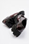 Men's Thick Sole Lace-Up Casual Shoes Real Patent Leather Mc 20277 Claret Red/Black - 4