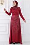 Burgundy Nihal Evening Dress