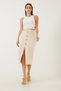 Women's Ecru Button Detailed Knitwear Skirt 85001004 - 4