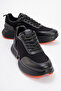 Men's High Sole Lace-Up Leather Comfort Sneaker Mc 20276 Black - 2