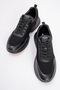 Men's High Sole Lace-Up Leather Comfort Sneaker Mc 20276 Black - 5