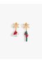 Christmas Themed Asymmetrical Earrings