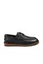 Black 100% Leather Laced Eva Sole Casual Shoes