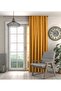 Orange Background Curtain, Orange Velvet Textured Background Curtain, Non-Pleated Extralarge Gathered a Quality, (Single Panel)